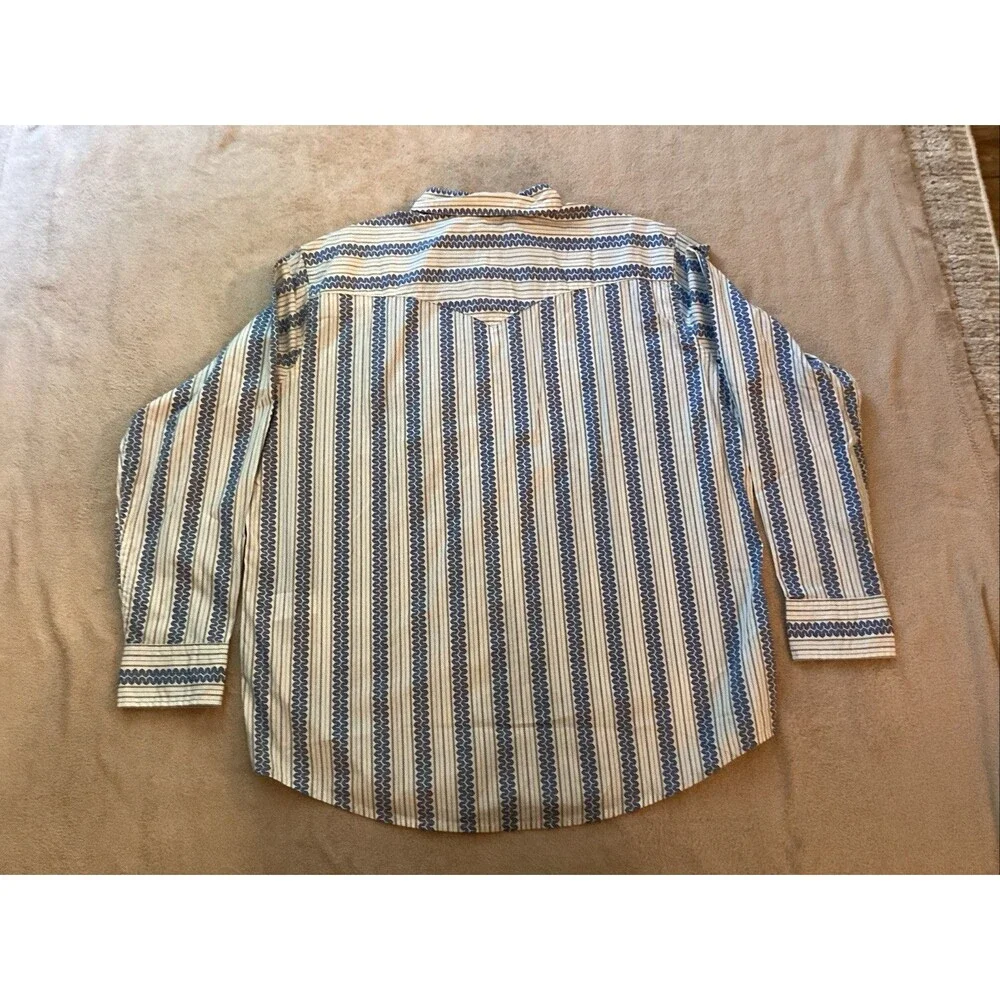 levis shirt men xl new pearl snap long sleeve striped western cowboy